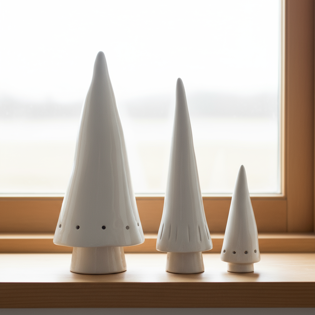 East of India Porcelain Set of 3 Trees