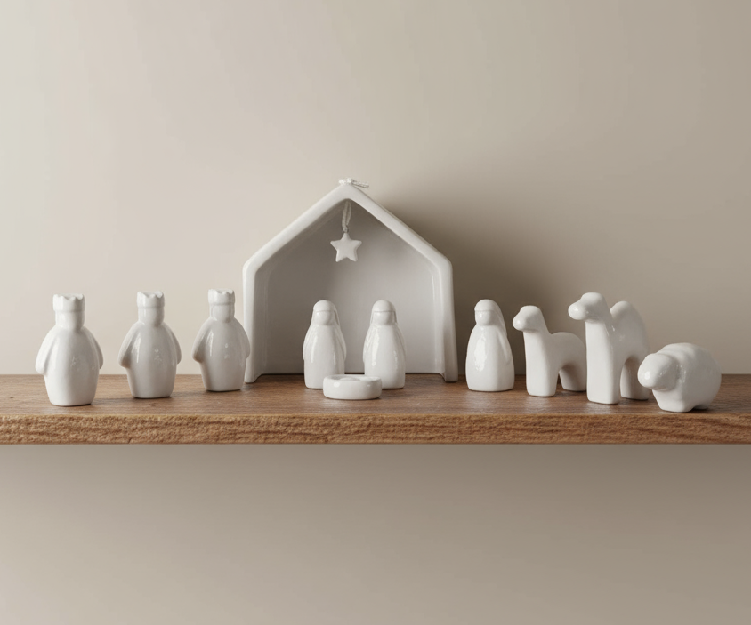 East of India Porcelain Nativity Set