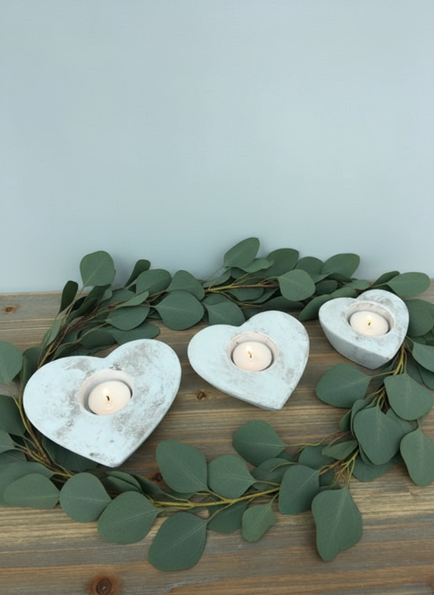 Heart T-Light Holders - Set of 3