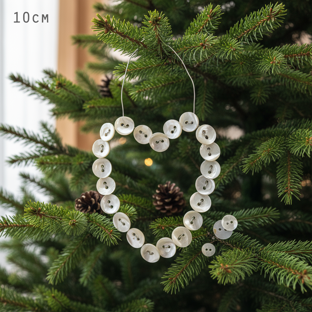 East of India Wire Button Heart