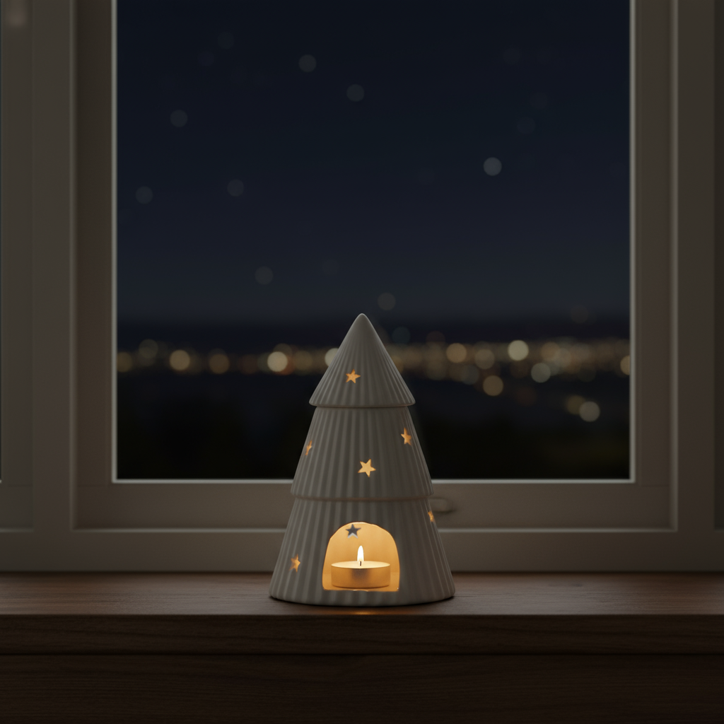 White Ceramic Tree Oil Burner