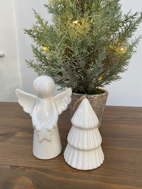 White Porcelain Hanging Christmas Tree image 6