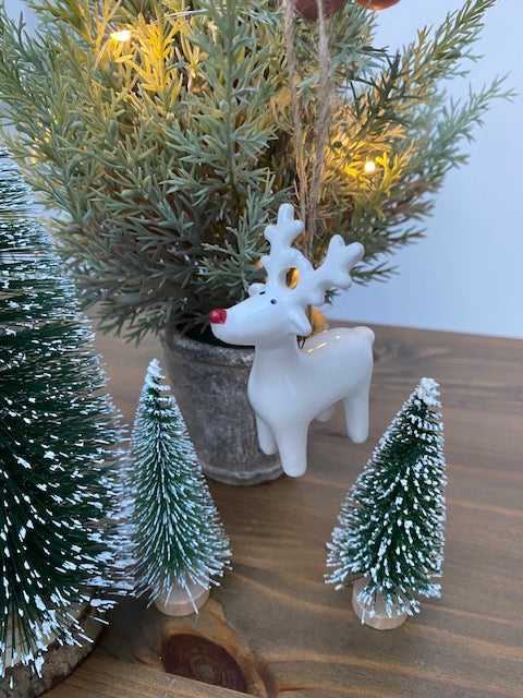 Hanging Porcelain Reindeer image 0