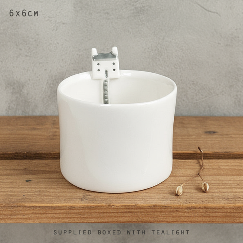 East of India Porcelain Tea Light Holder