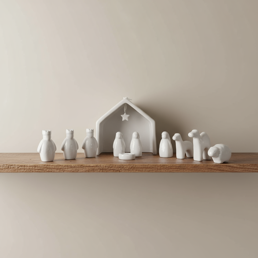 East of India Porcelain Nativity Set