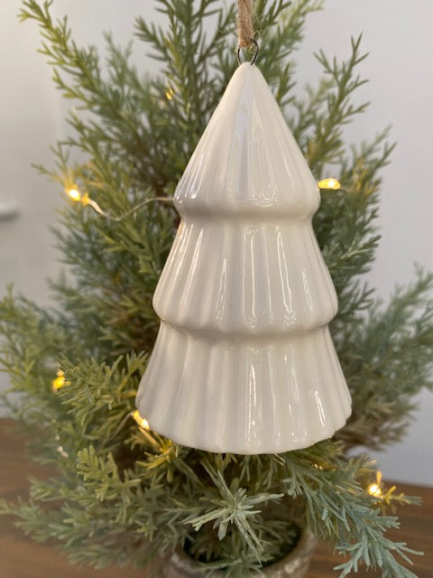 White Porcelain Hanging Christmas Tree image 2