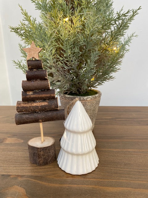 White Porcelain Hanging Christmas Tree image 5
