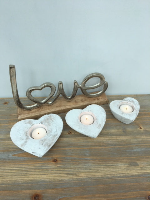 Heart T-Light Holders - Set of 3 image 0