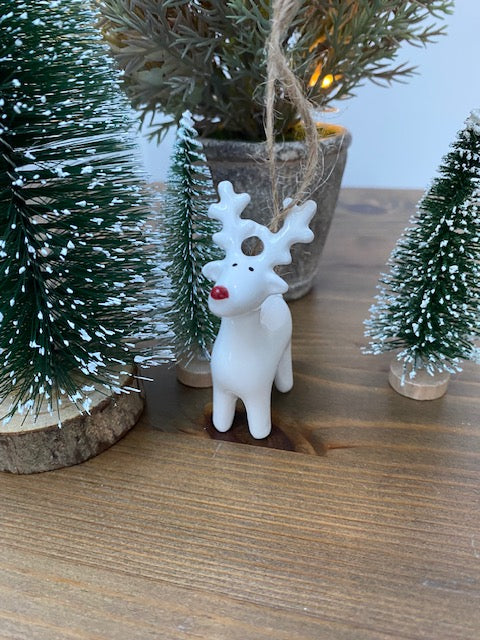 Hanging Porcelain Reindeer image 1