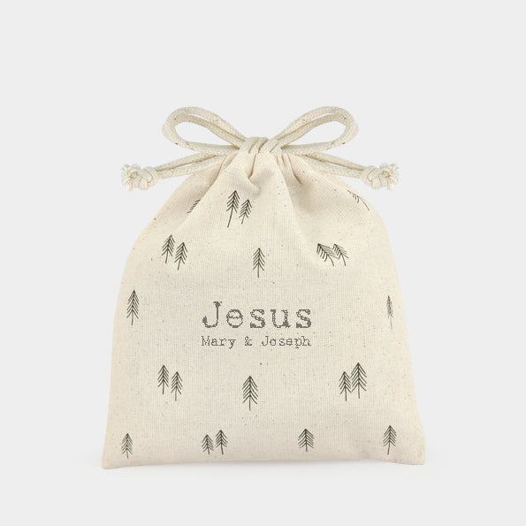 Wooden Nativity Set in Linen Bag image 3