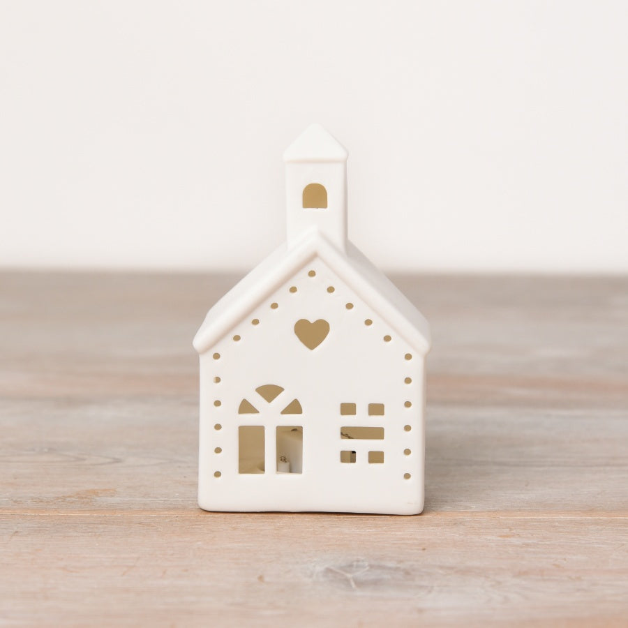 LED Church & Houses (Set of 3)