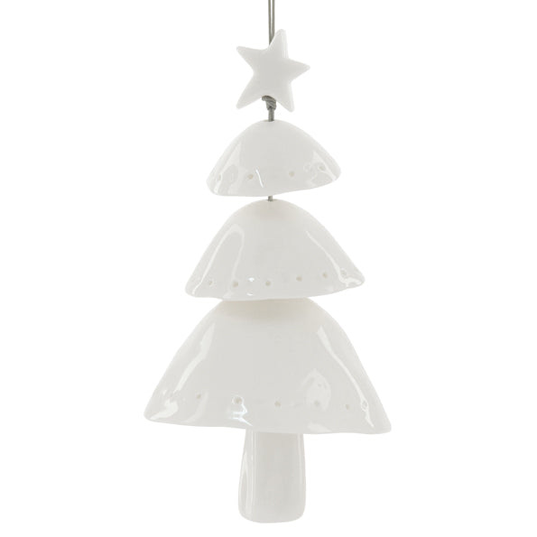 East of India Porcelain Hanging Christmas Tree