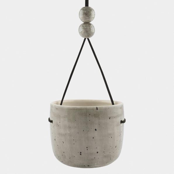 East of India Hanging Planter - grey