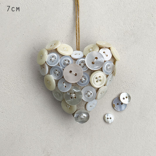 Linen Heart with Buttons image 0