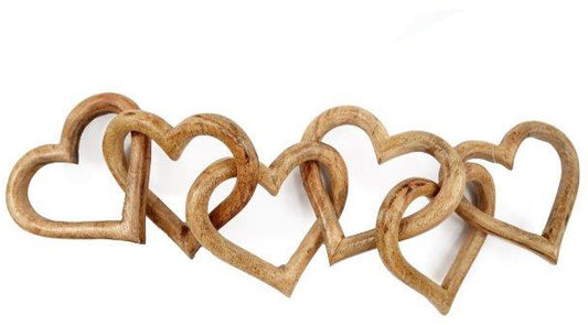 5 Wooden Hearts image 0