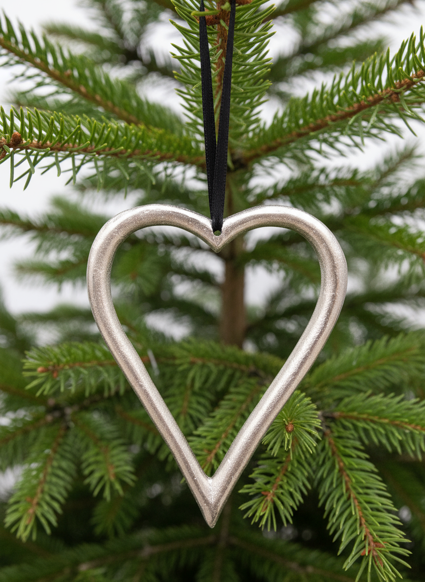 Silver Hanging Heart