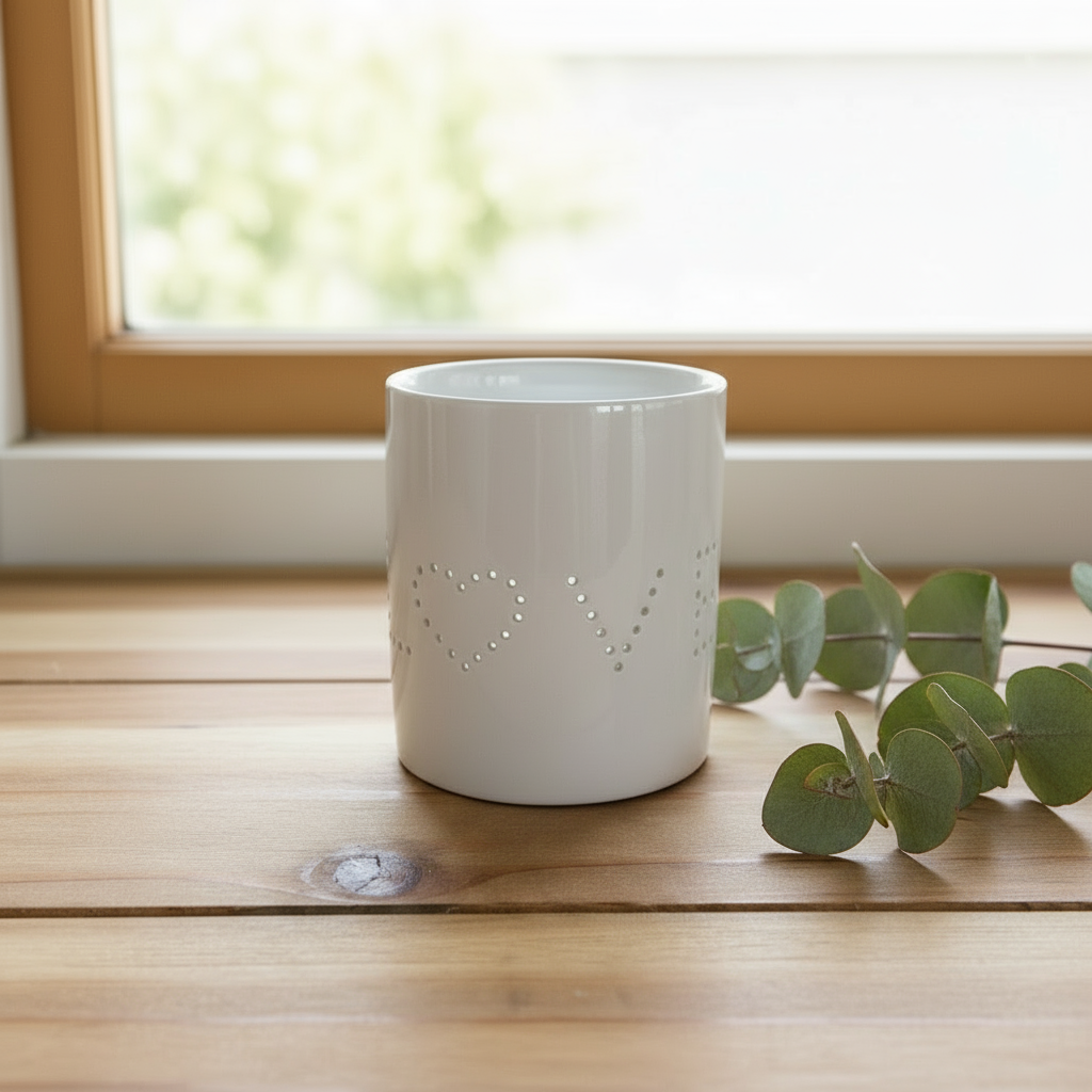 Love Ceramic T Light Holder