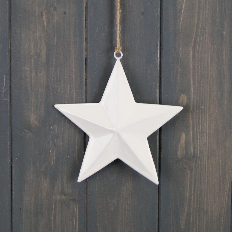 White Metal Star - Available in 2 sizes image 1