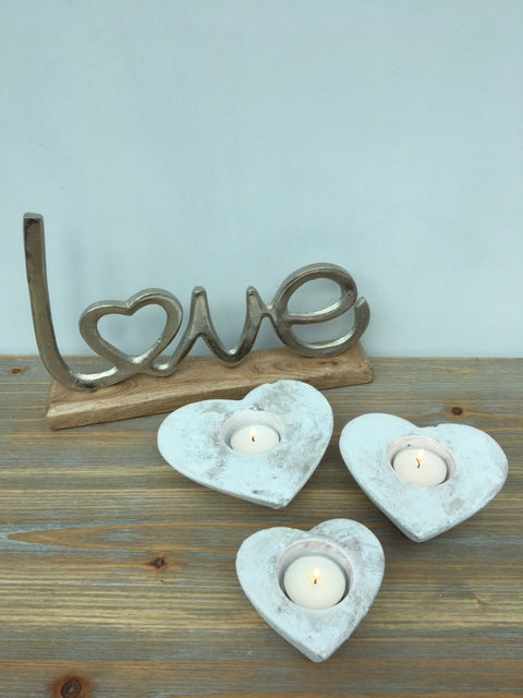 Heart T-Light Holders - Set of 3 image 1