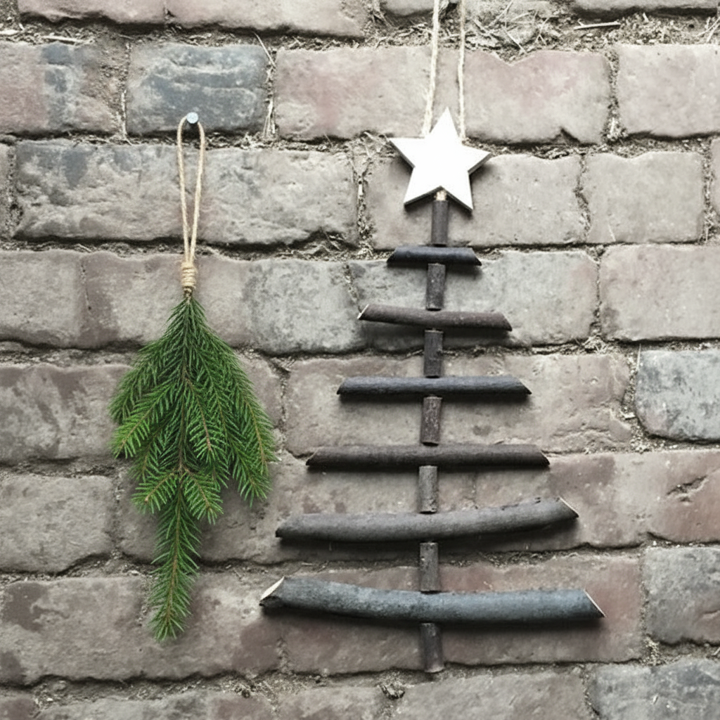 East of India Hanging Twig Christmas Trees