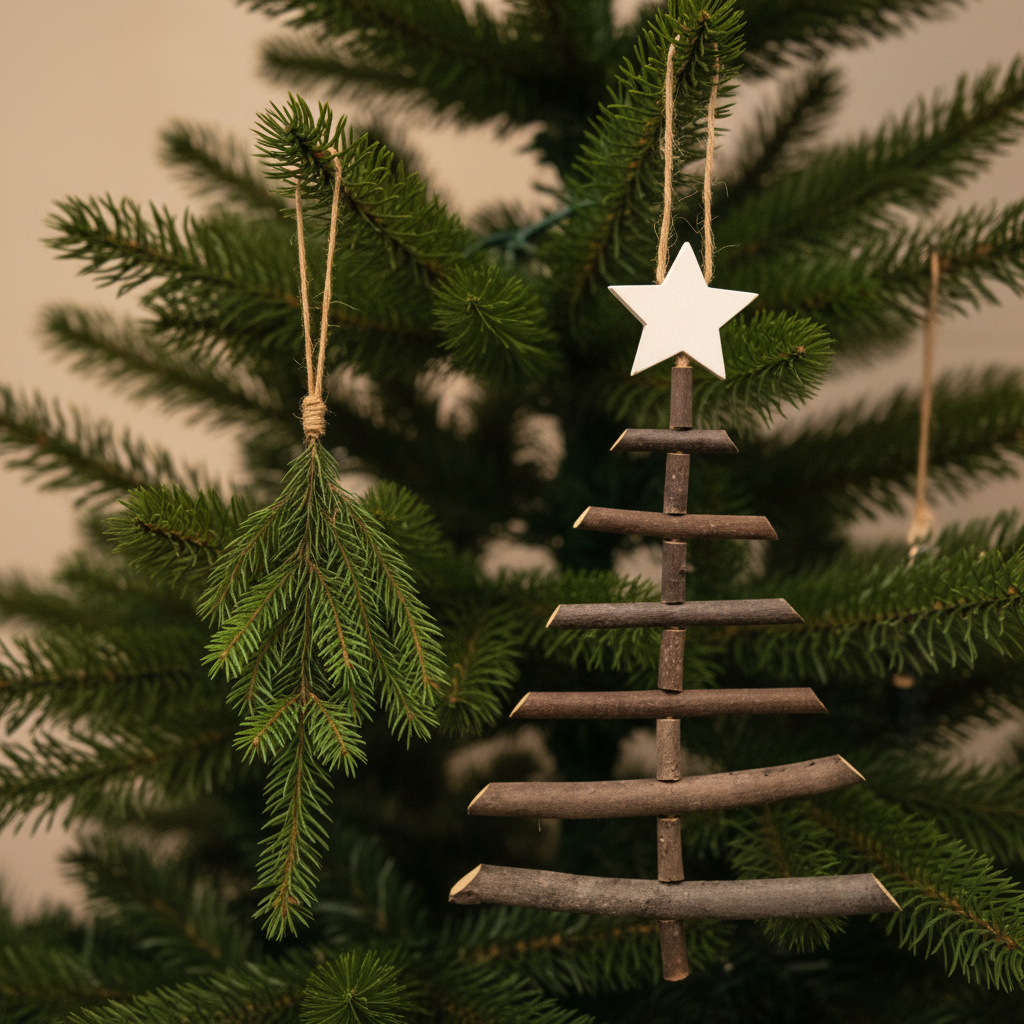 East of India Hanging Twig Christmas Trees