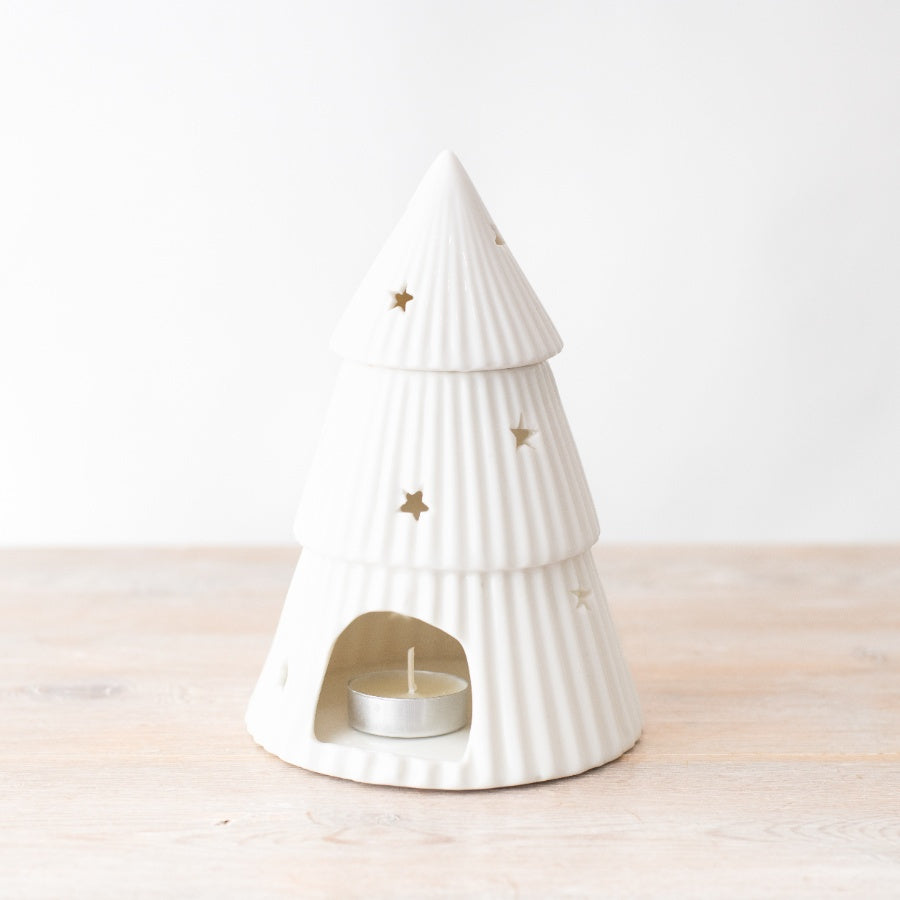White Ceramic Tree Oil Burner image 2