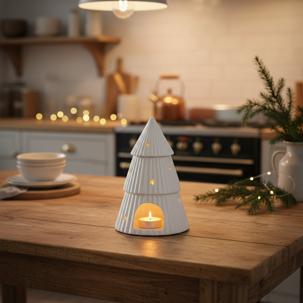 White Ceramic Tree Oil Burner