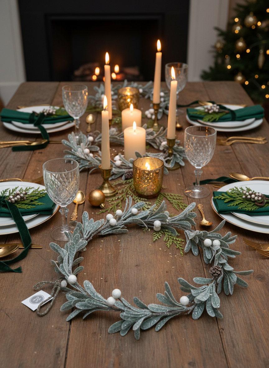 Christmas Garland with Pinecones