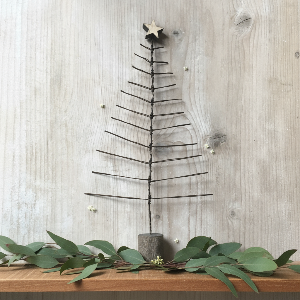 East of India Rusty Wire Christmas Tree