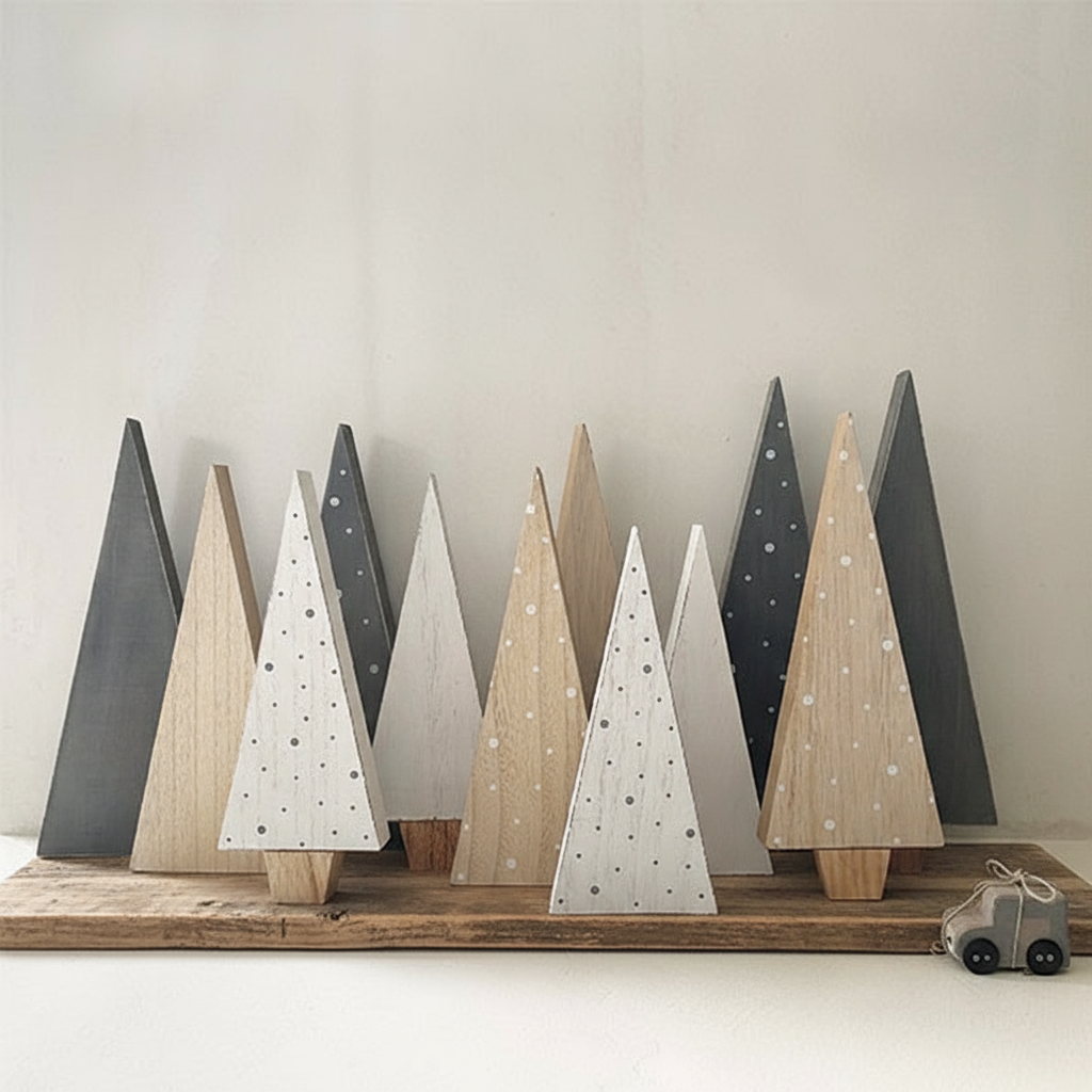 East of India Wooden Christmas Trees