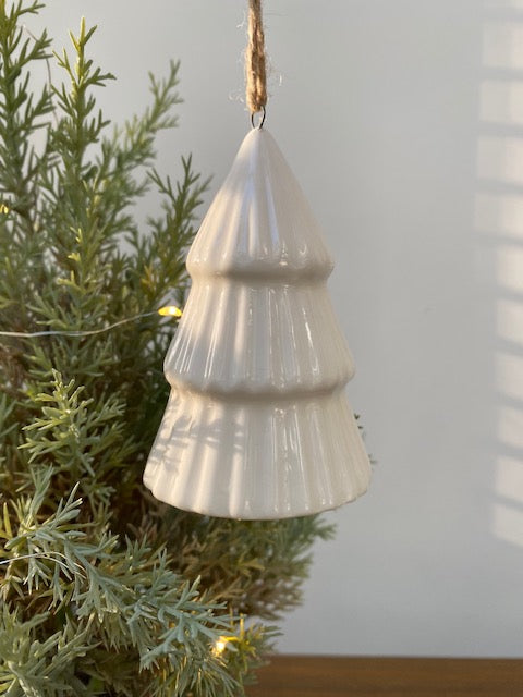 White Porcelain Hanging Christmas Tree image 4