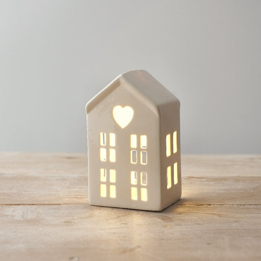 Ceramic House with LED Light - 12cm image 0