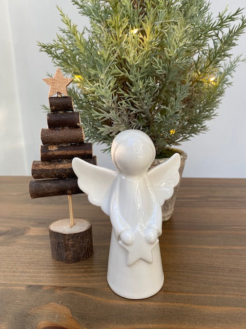 White Ceramic Angel image 4